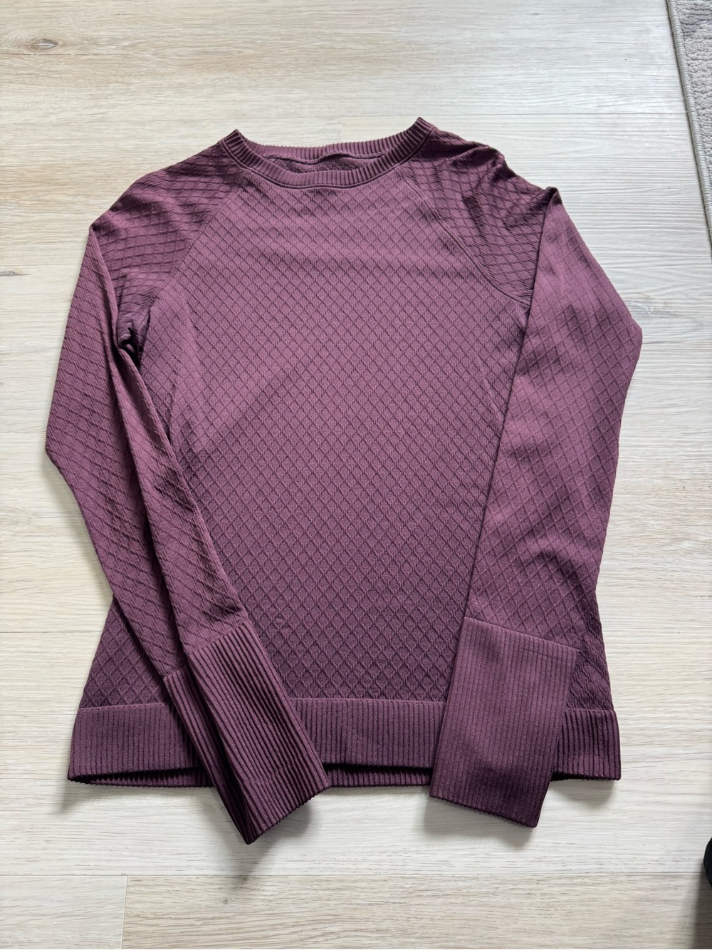 Lululemon Women's Long Sleeve Textured Knit Sweater - Plum